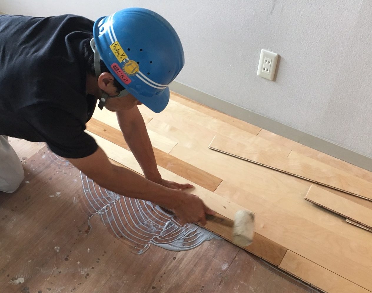 マンション床改修工事